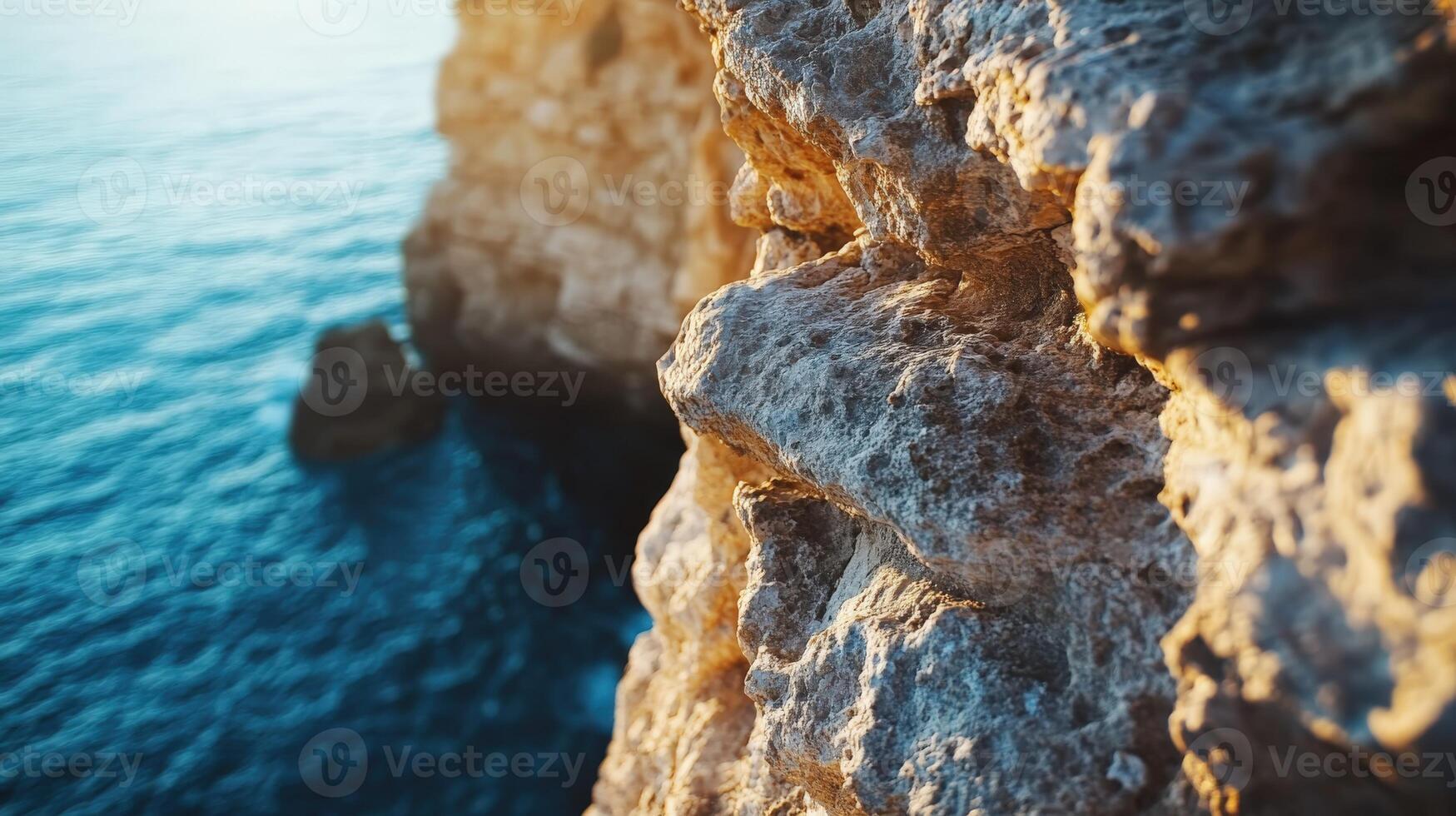 Rocky coastline near the sea photo