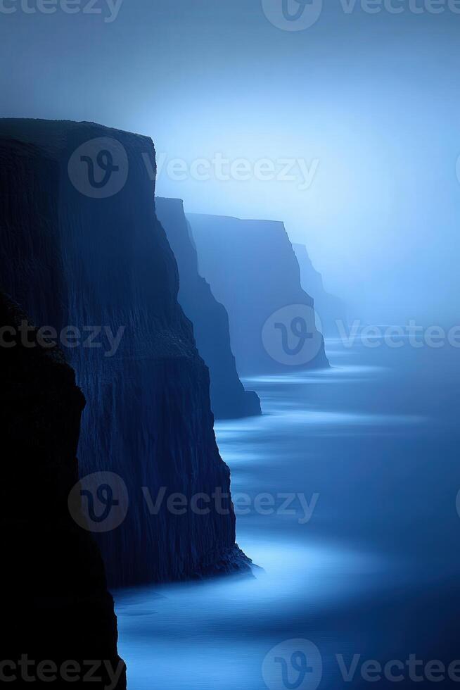 Serene cliffs by the ocean photo