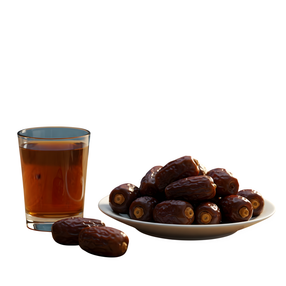 Breaking fasting with dried dates during Ramadan Kareem png