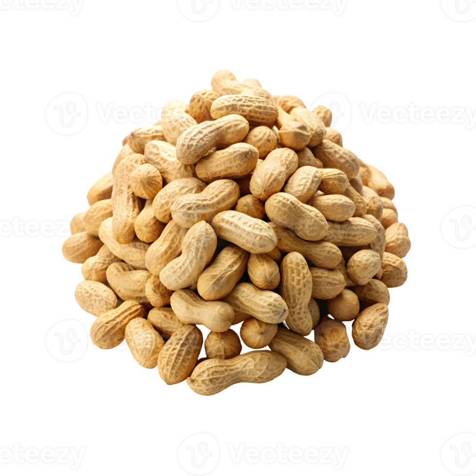 Pile of Raw Peanuts with Shells png