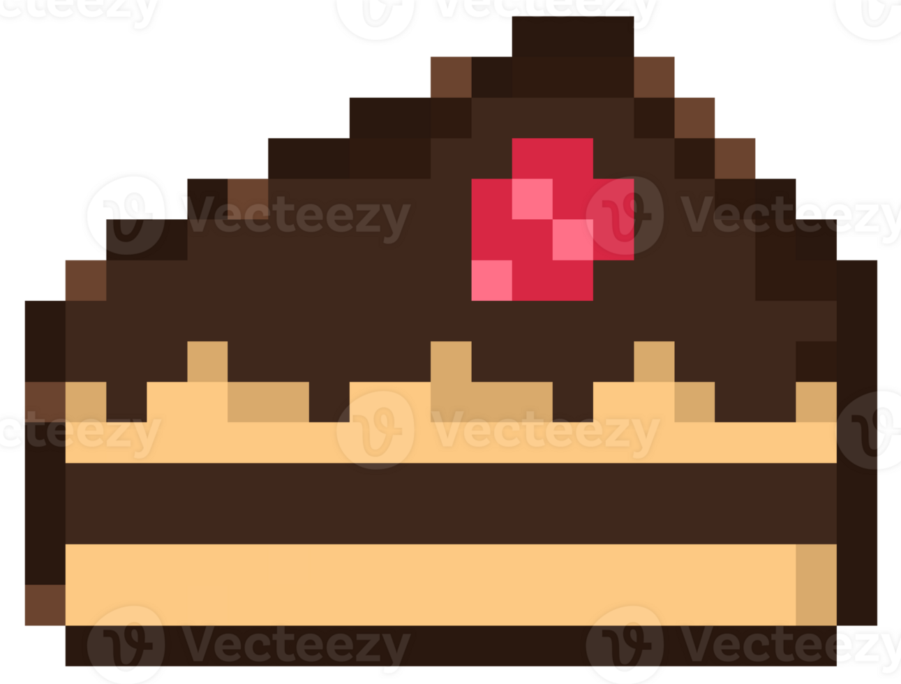 Chocolate cake Pixel art png