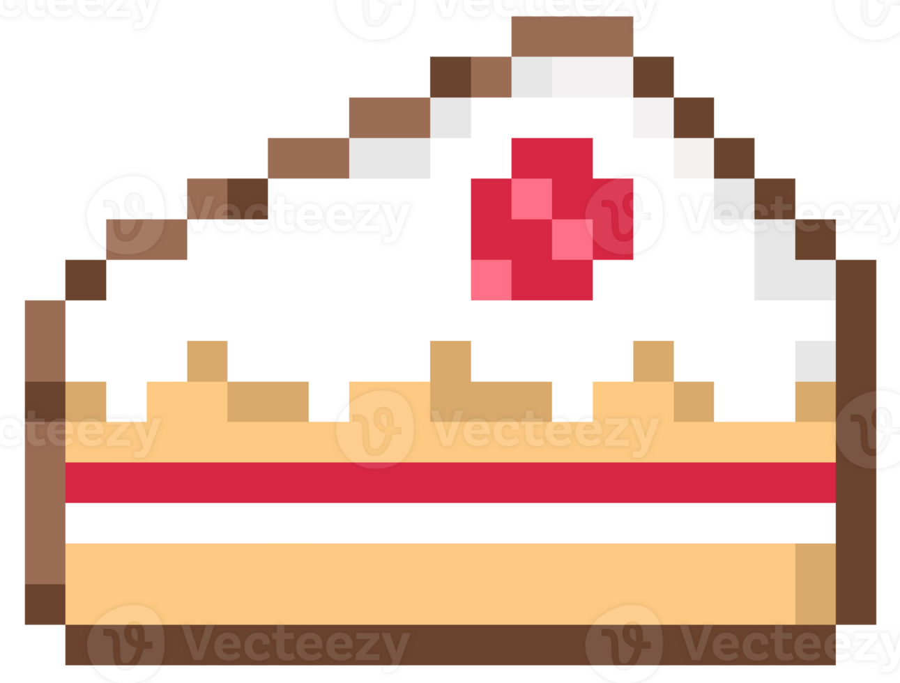 Strawberry short cake pixel art png