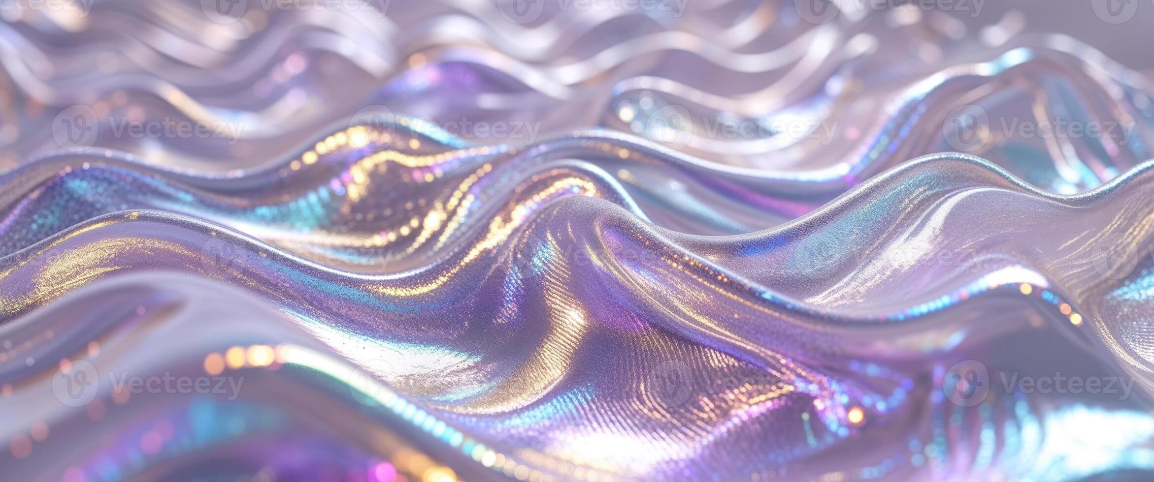 A wave of shiny plastic waves is shown in this image photo
