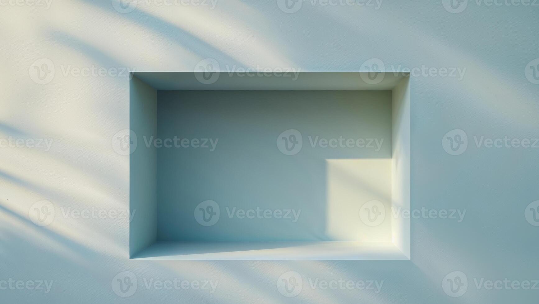 A square window in a white wall photo