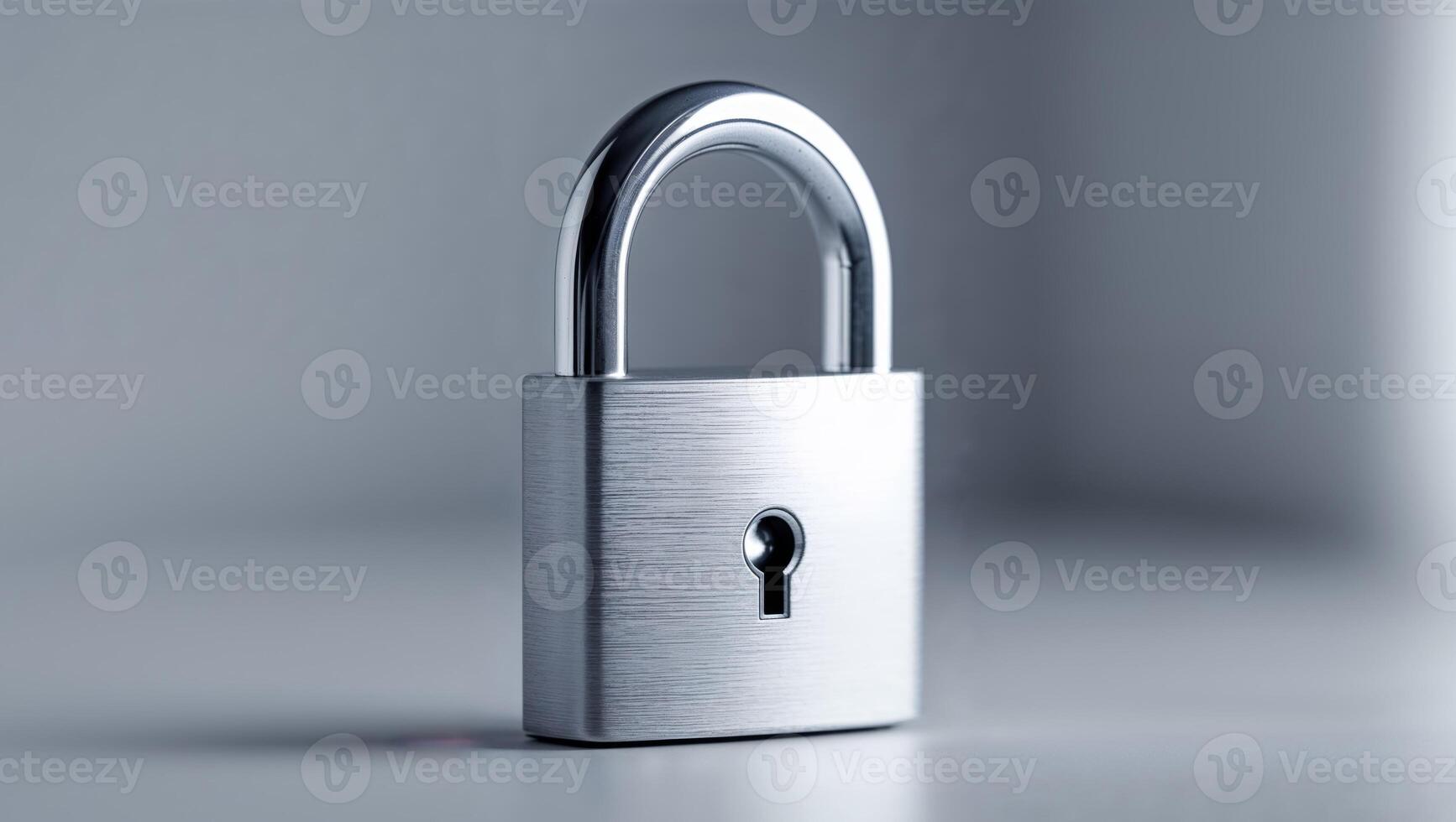 Shiny padlock symbolizing data protection in digital security. photo