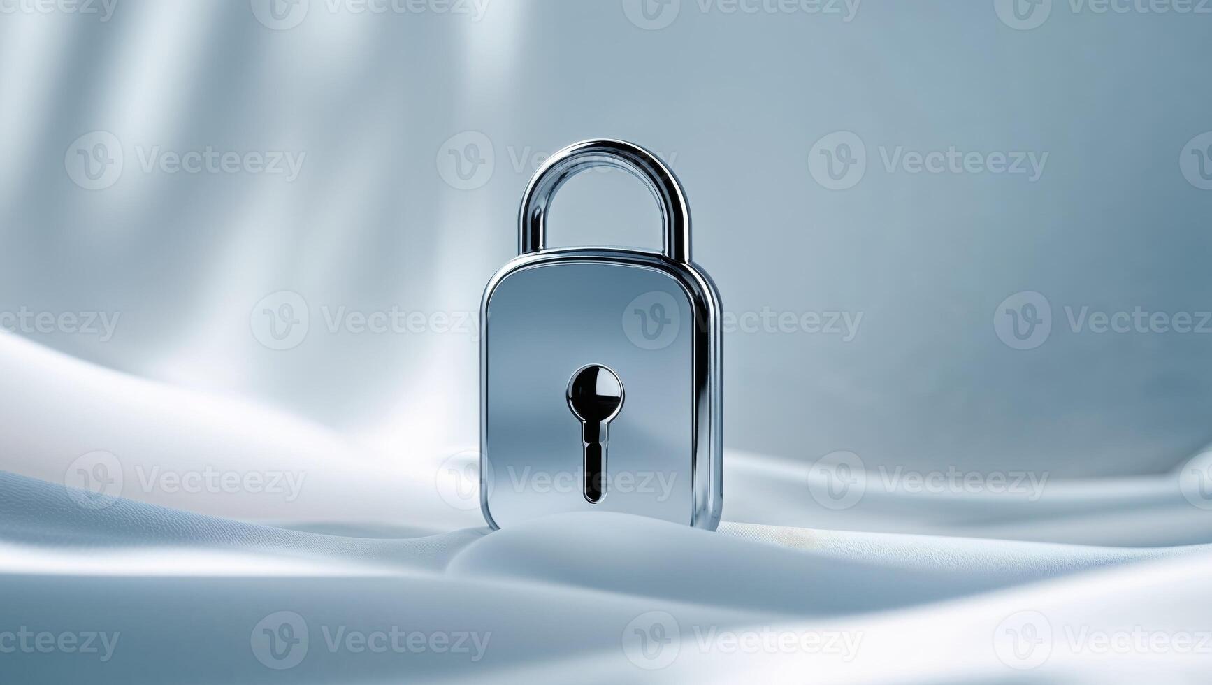 Digital Interface Concept with Security Key on Light Background. photo