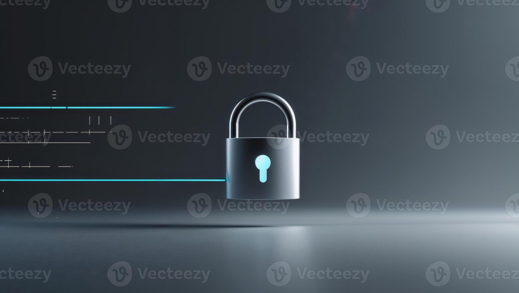 Secure Login Concept with High Contrast Visuals. photo