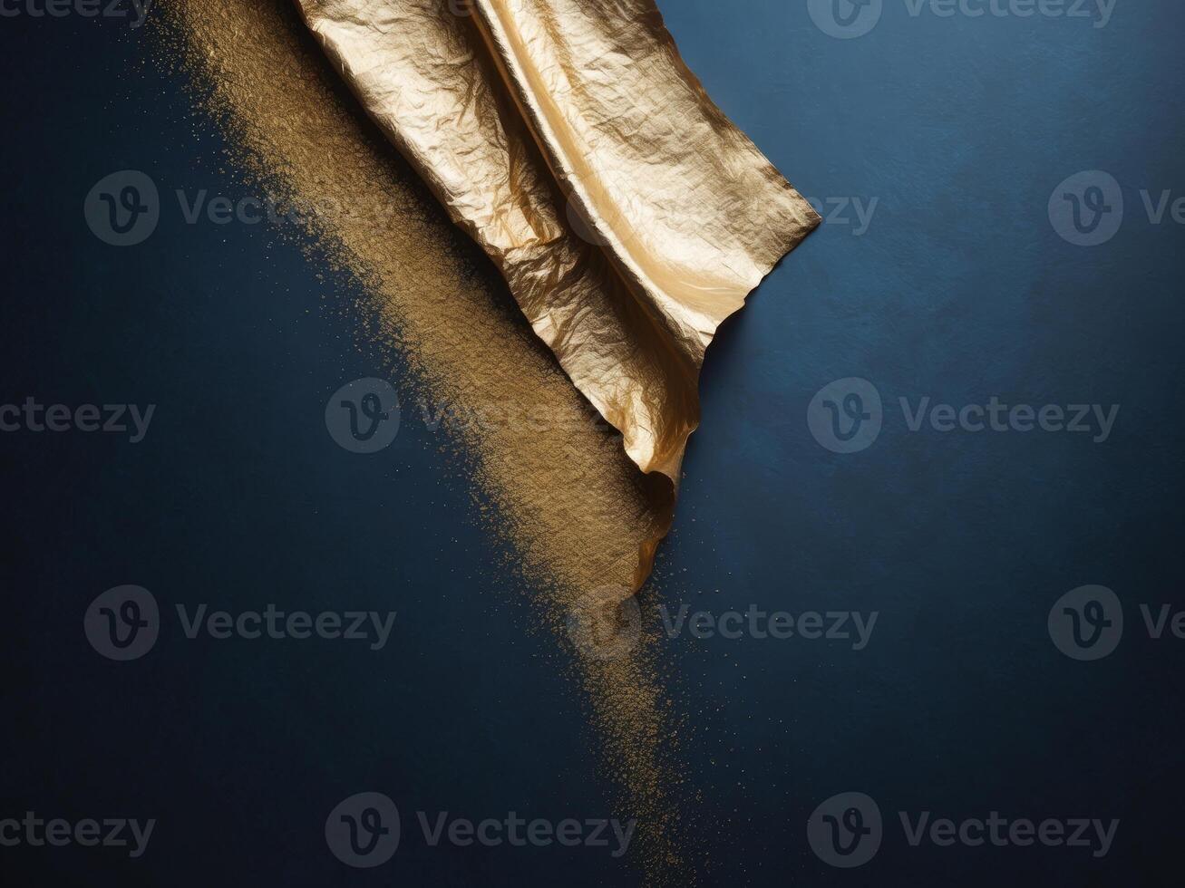 an image with gold texture on a dark blue background. photo