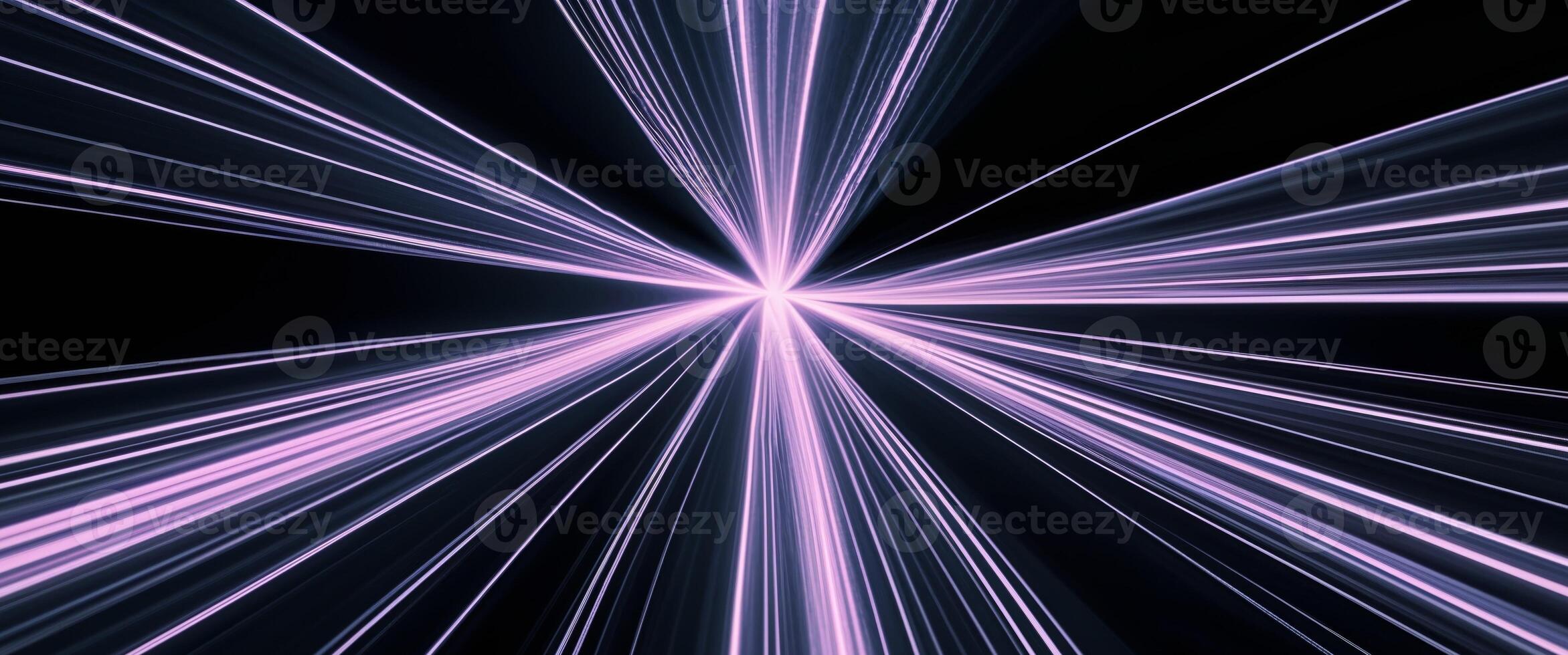 Abstract background with colorful light streaks on a black backdrop. photo