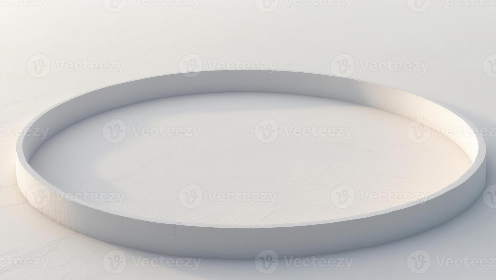 Circular road winding around empty space forming a border photo