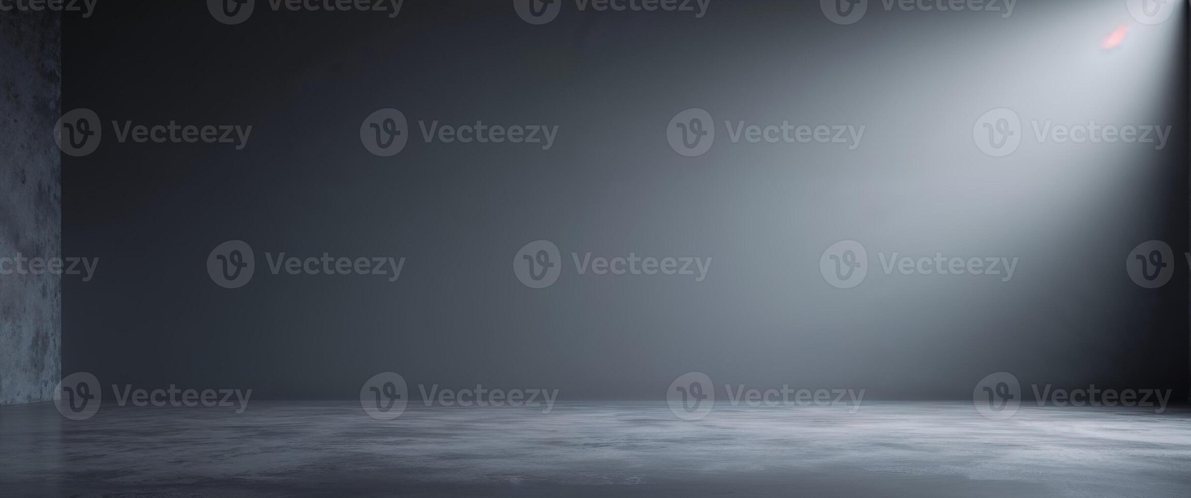 Empty room with light coming from the wall photo