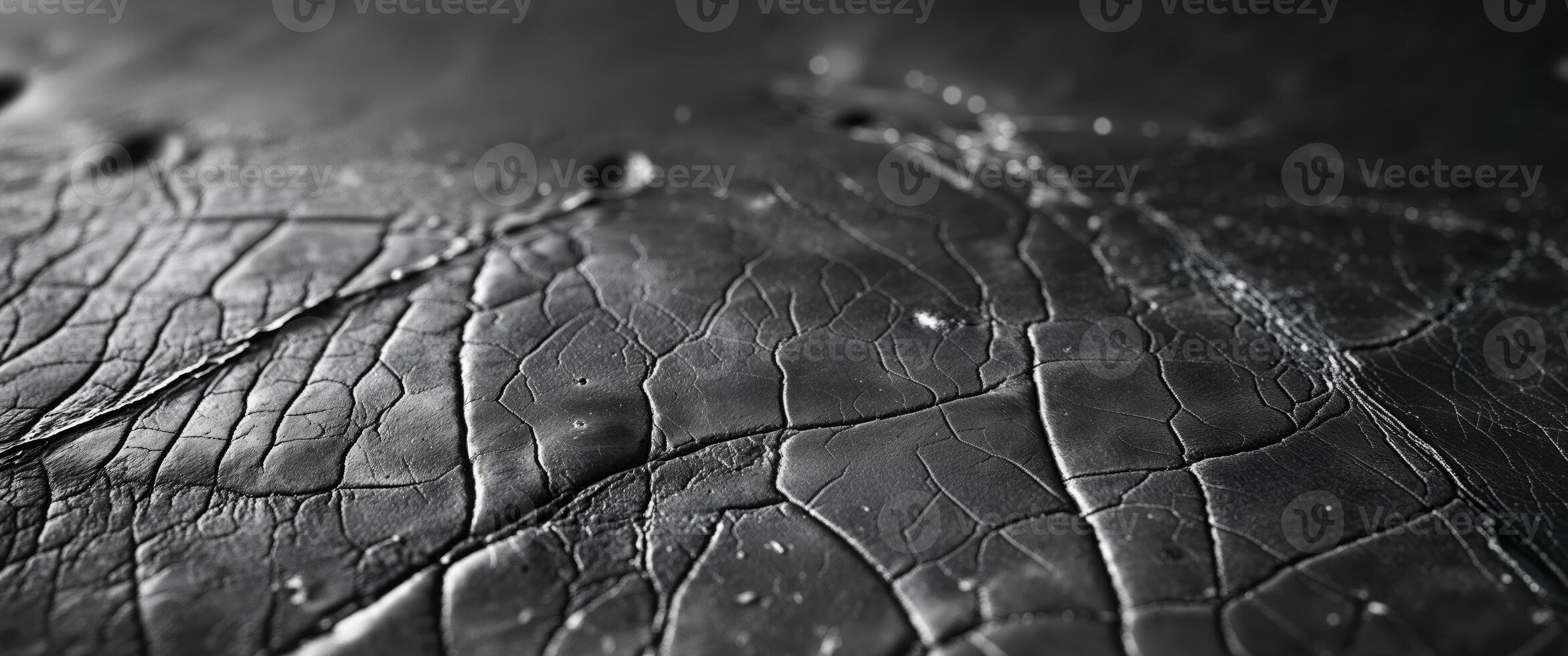 Black and white photograph of a cracked surface photo