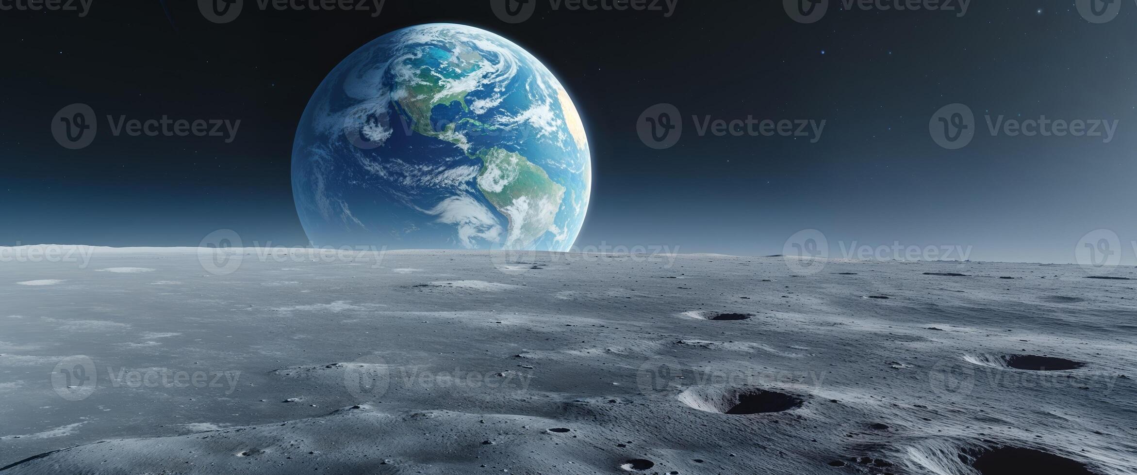 The earth is seen from the moon photo