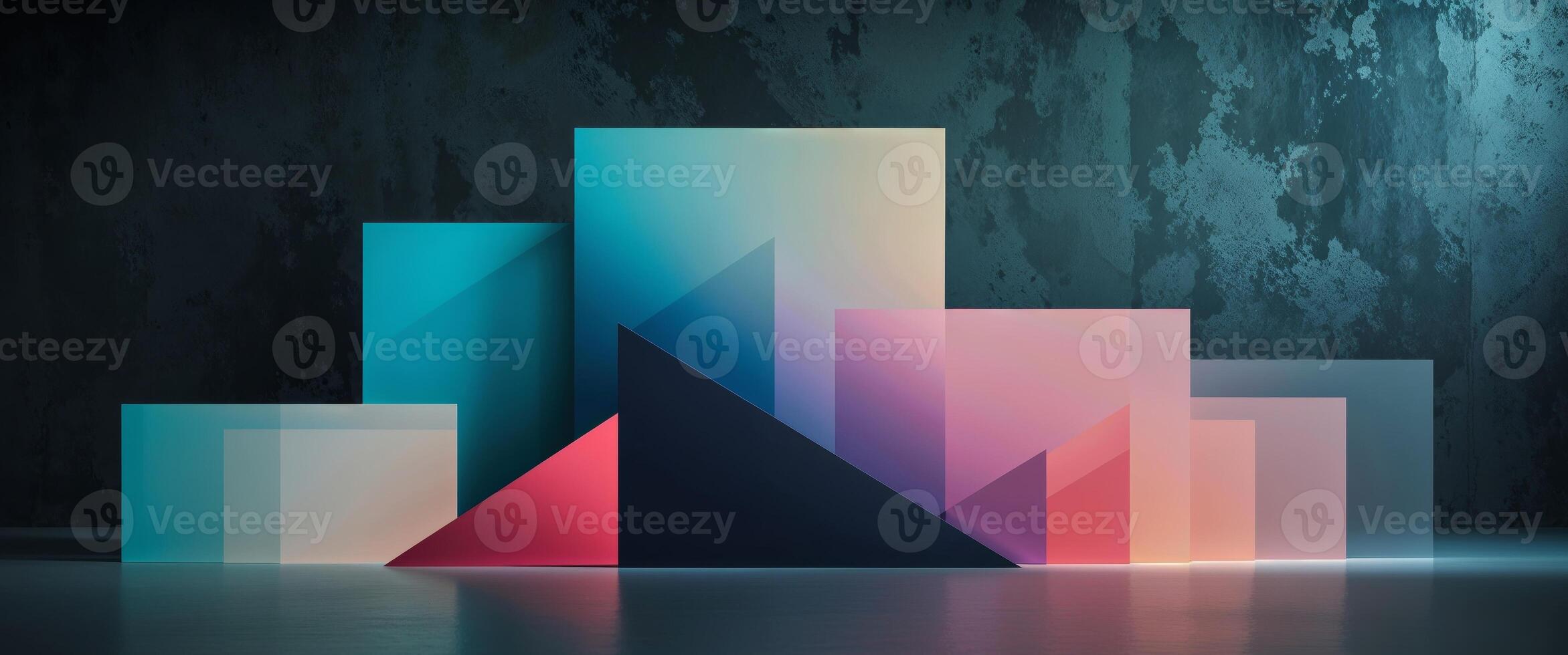 Abstract geometric background with colorful geometric shapes photo