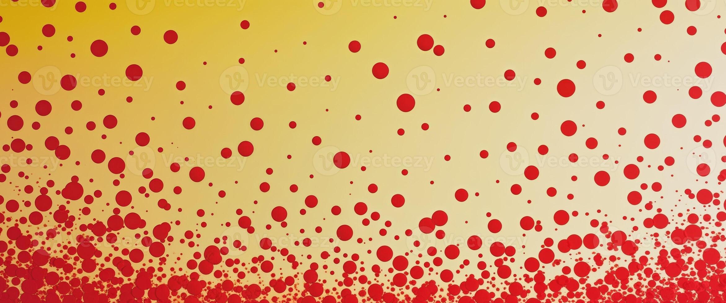 A red and yellow background with many dots photo