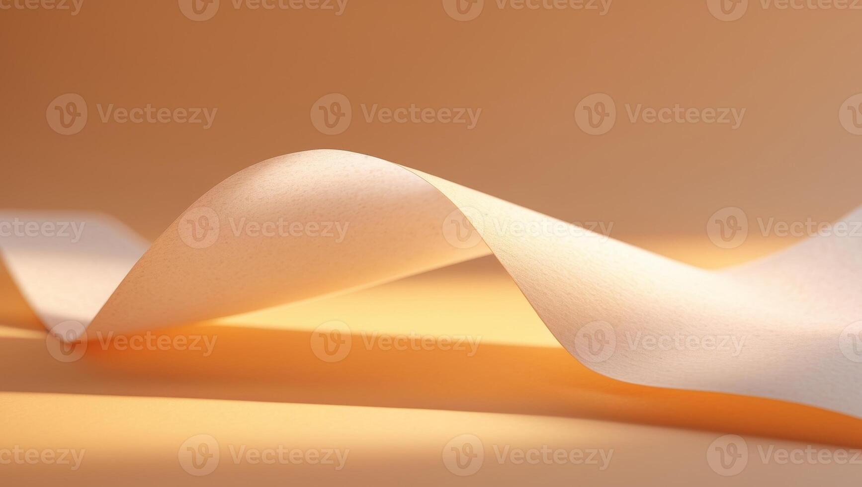 Orange backdrop with curved paper creating soft light. photo