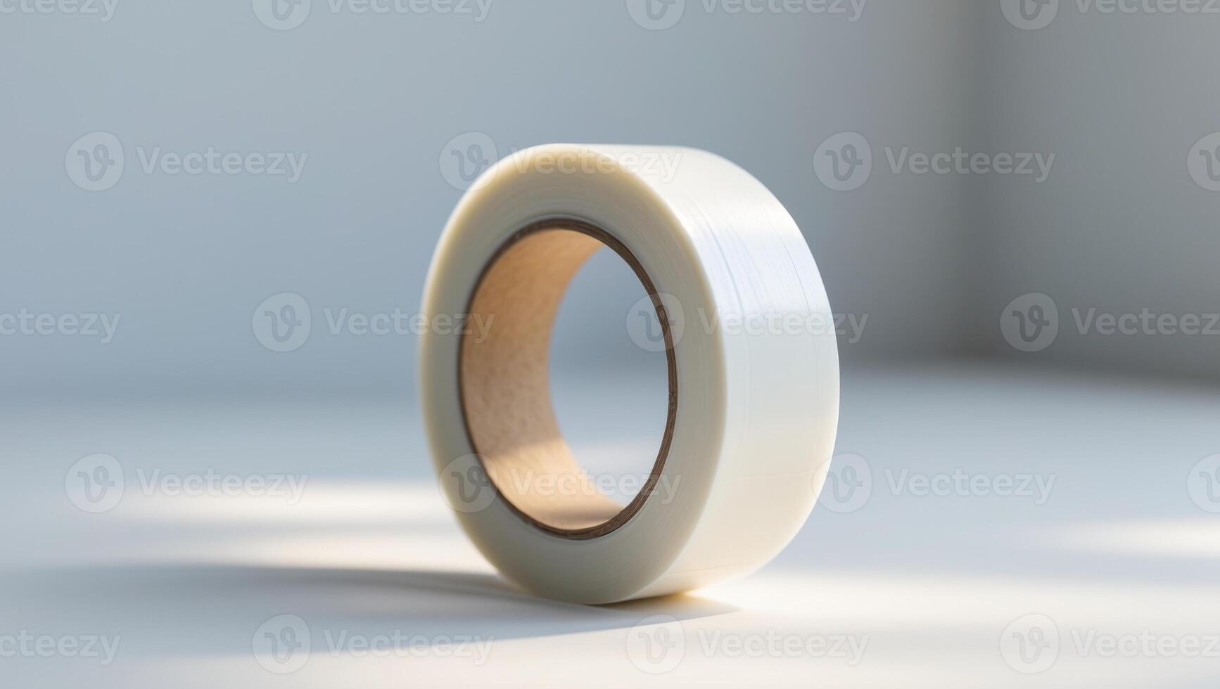 Adhesive packaging tape roll with smooth surface for sealing boxes. photo