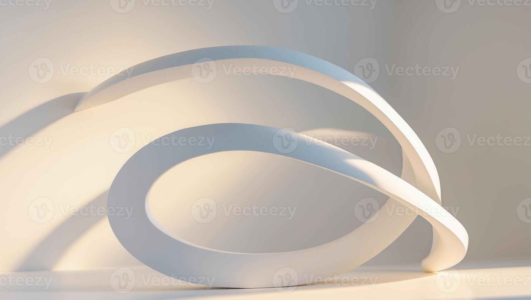 Abstract White Curves Illuminated With Warm Light photo
