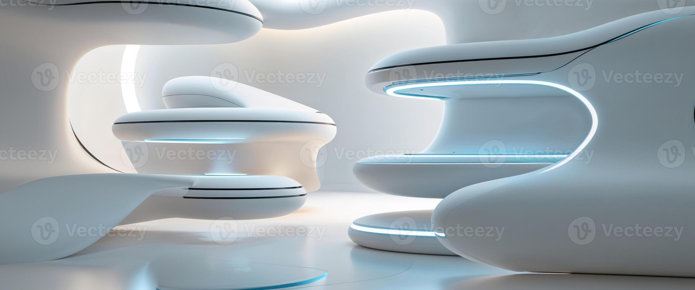 Exploring innovative technology interfaces in a futuristic digital environment photo
