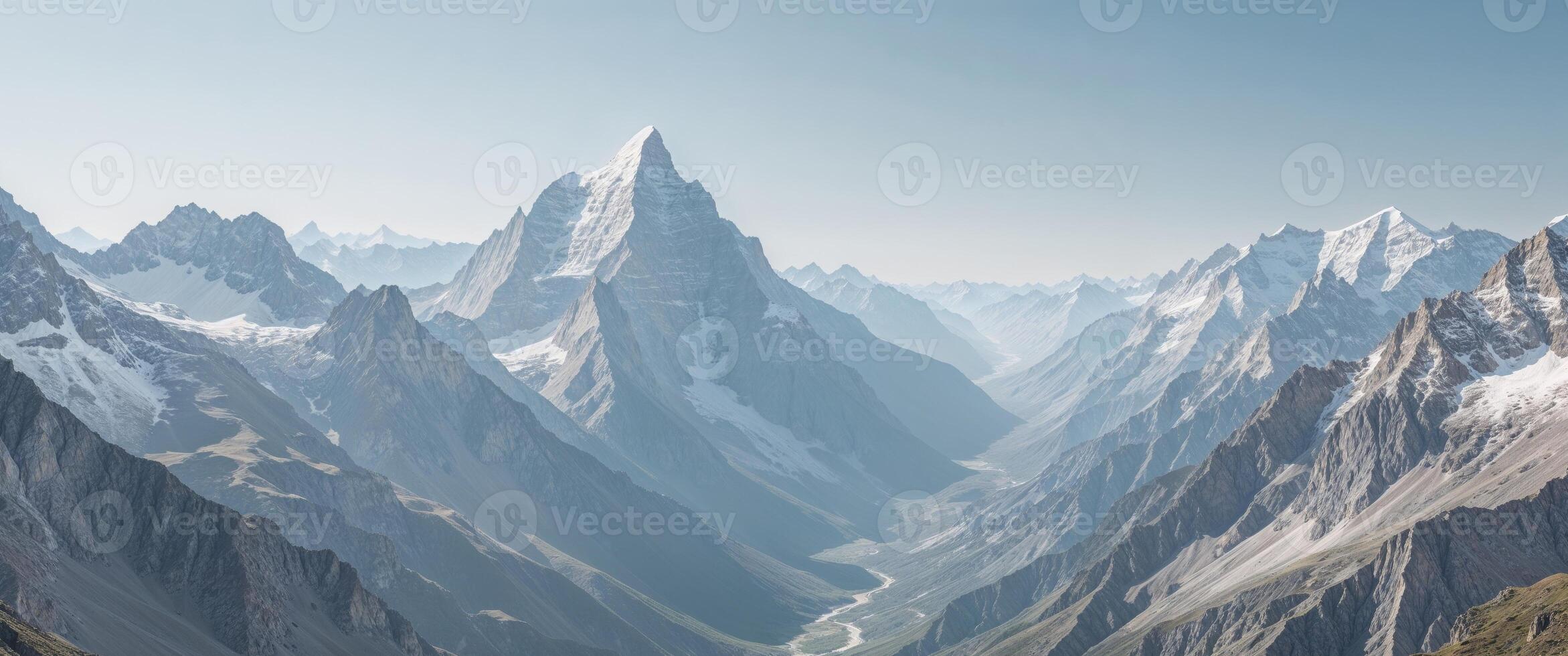 A view of the mountains from above photo