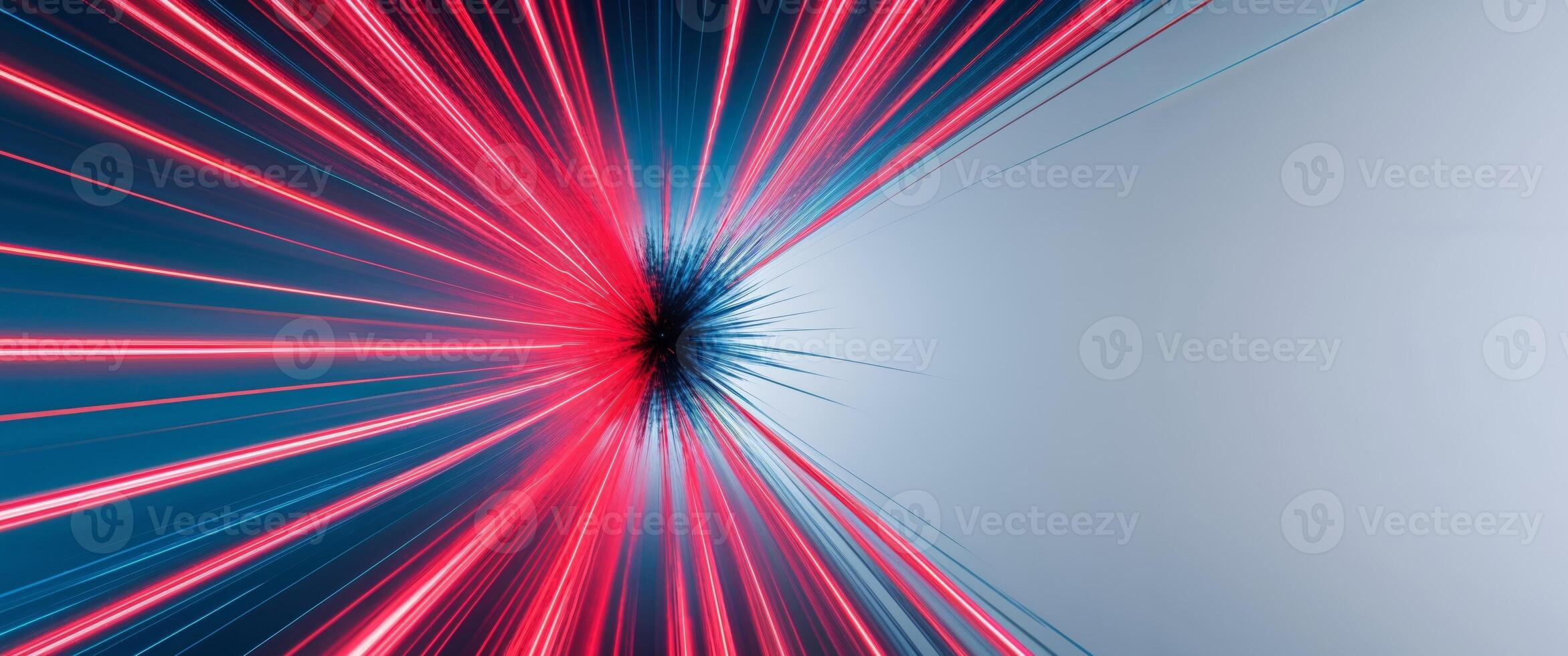 Abstract red and blue light rays background photo
