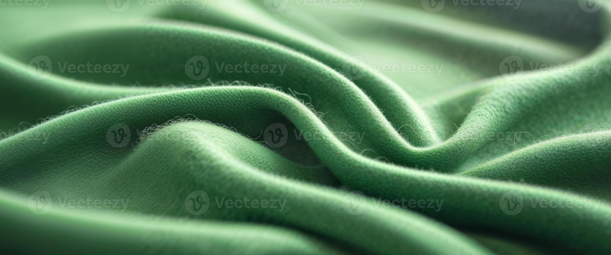 A close up of a green fabric photo