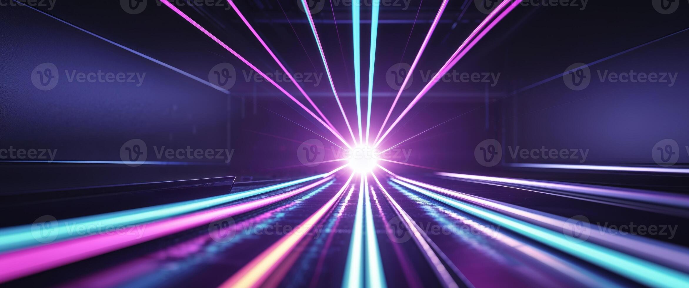 A long tunnel with bright lights and a tunnel photo
