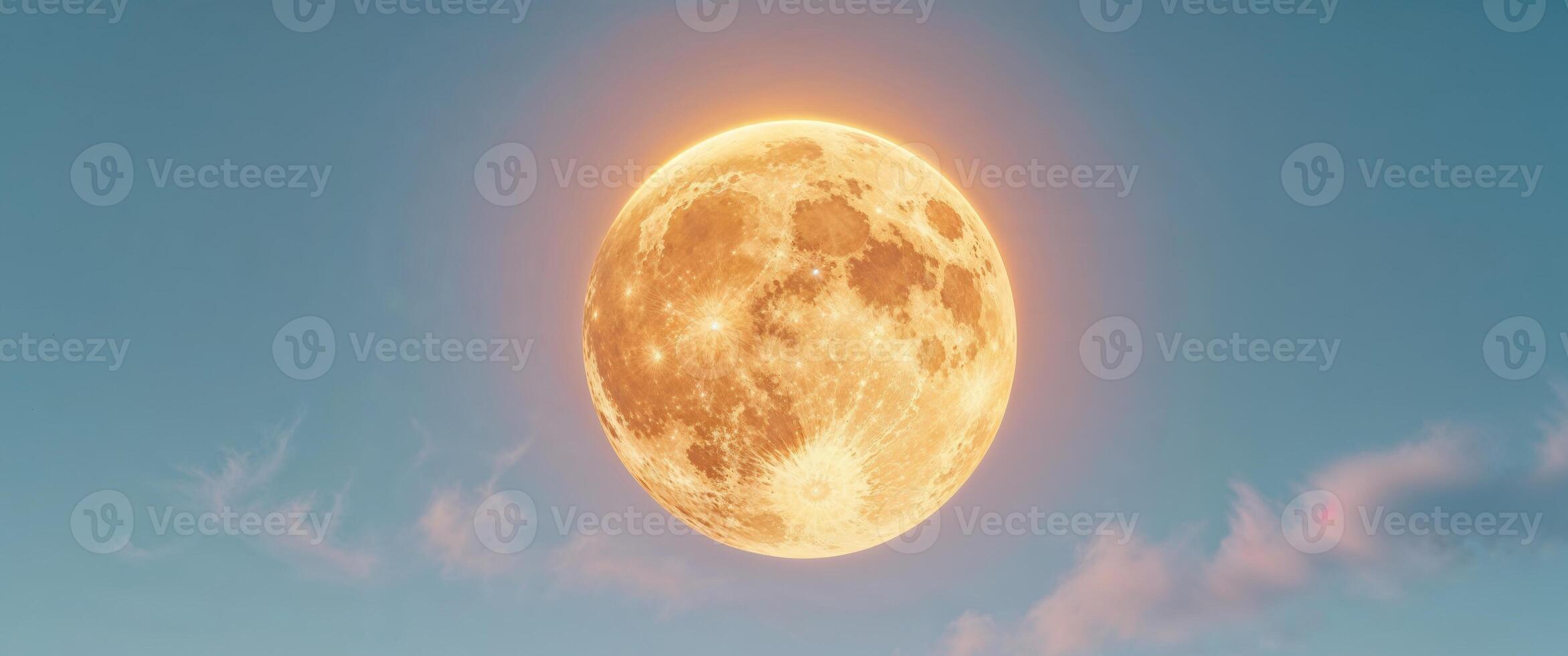 The moon is seen in the sky with clouds photo