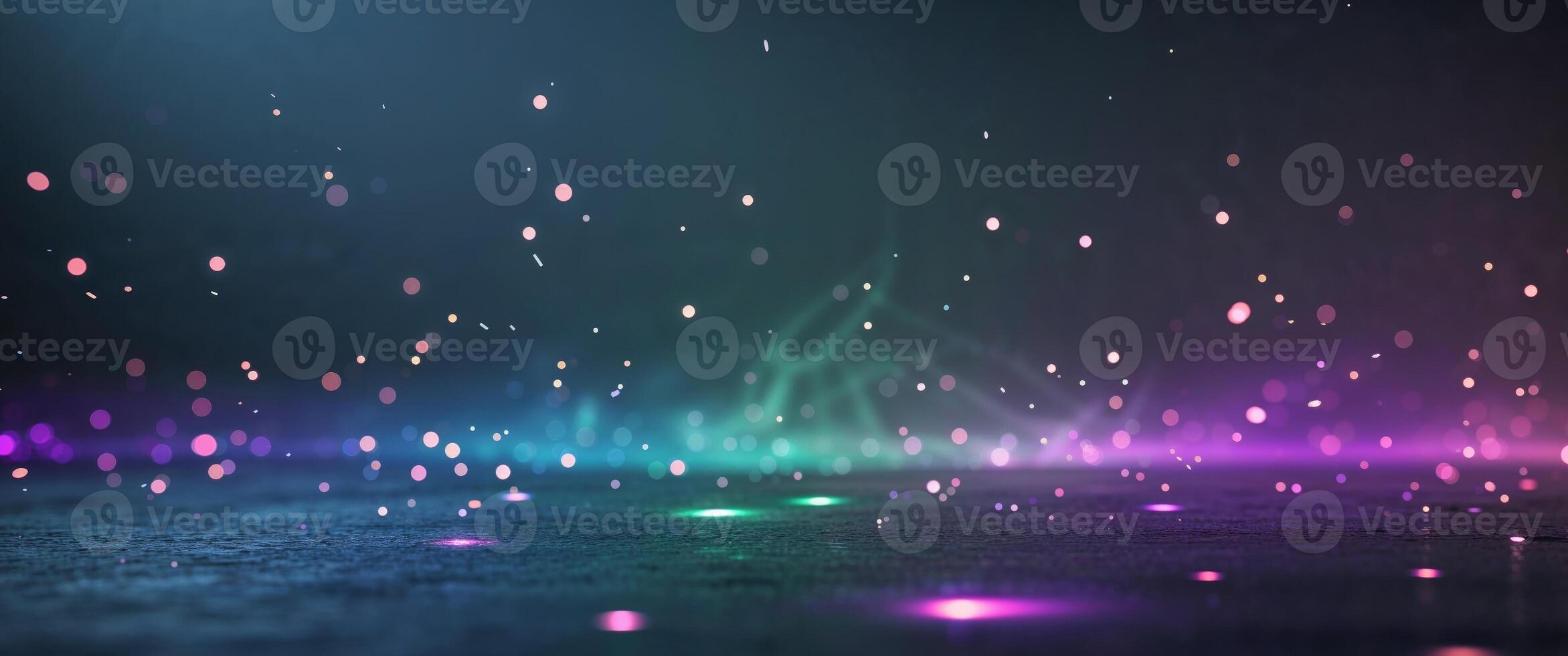 Dark Abstract Gradient Background with Light Spots and Neon Effects. photo