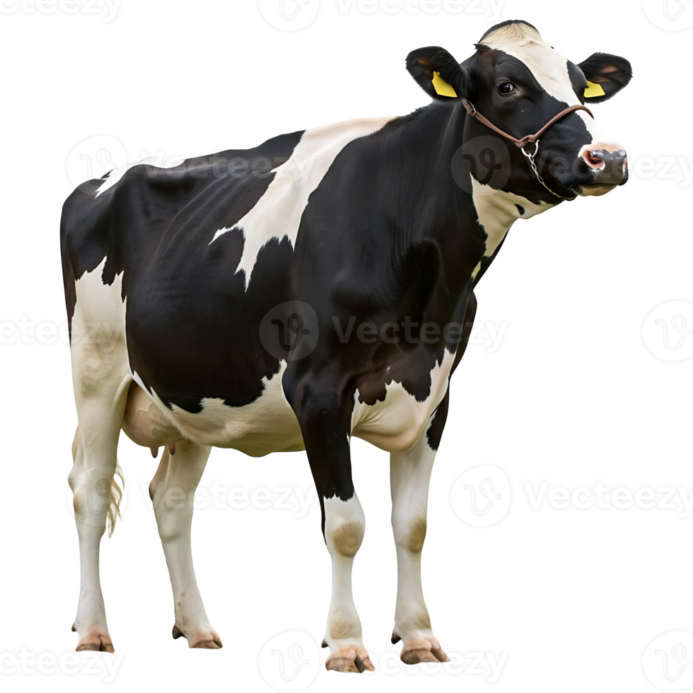 Dairy Cow Stands Tall Against Transparent Background Isolated Image png