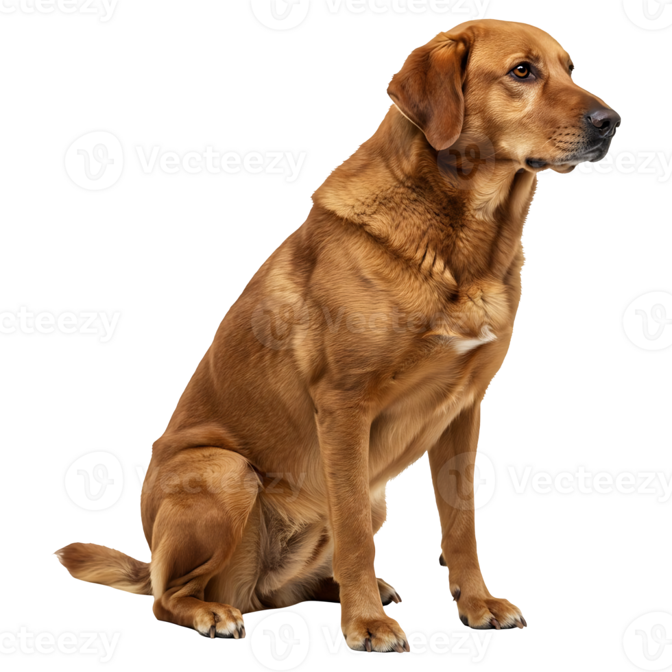 Golden Retriever Dog Sitting Patiently Alert png