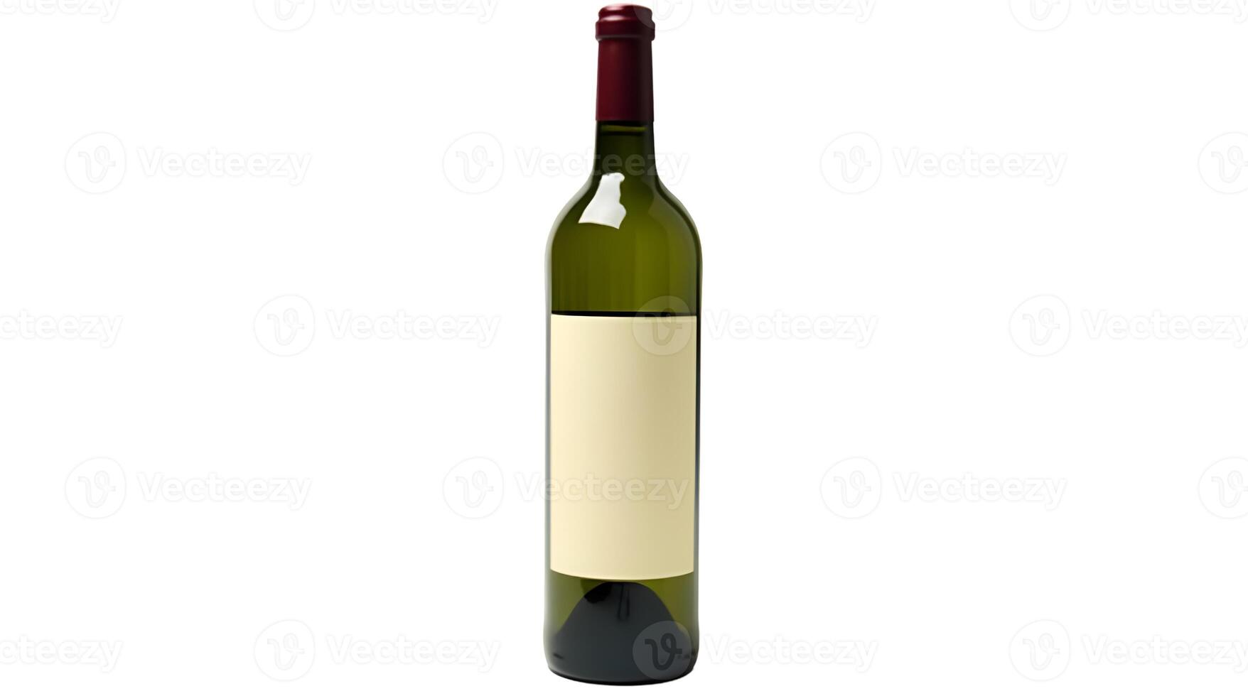 A bottle of wine is shown on a white background photo