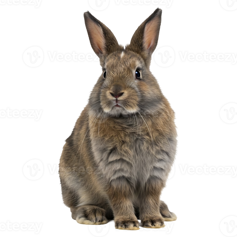 Adorable Brown Rabbit Sitting Calmly png
