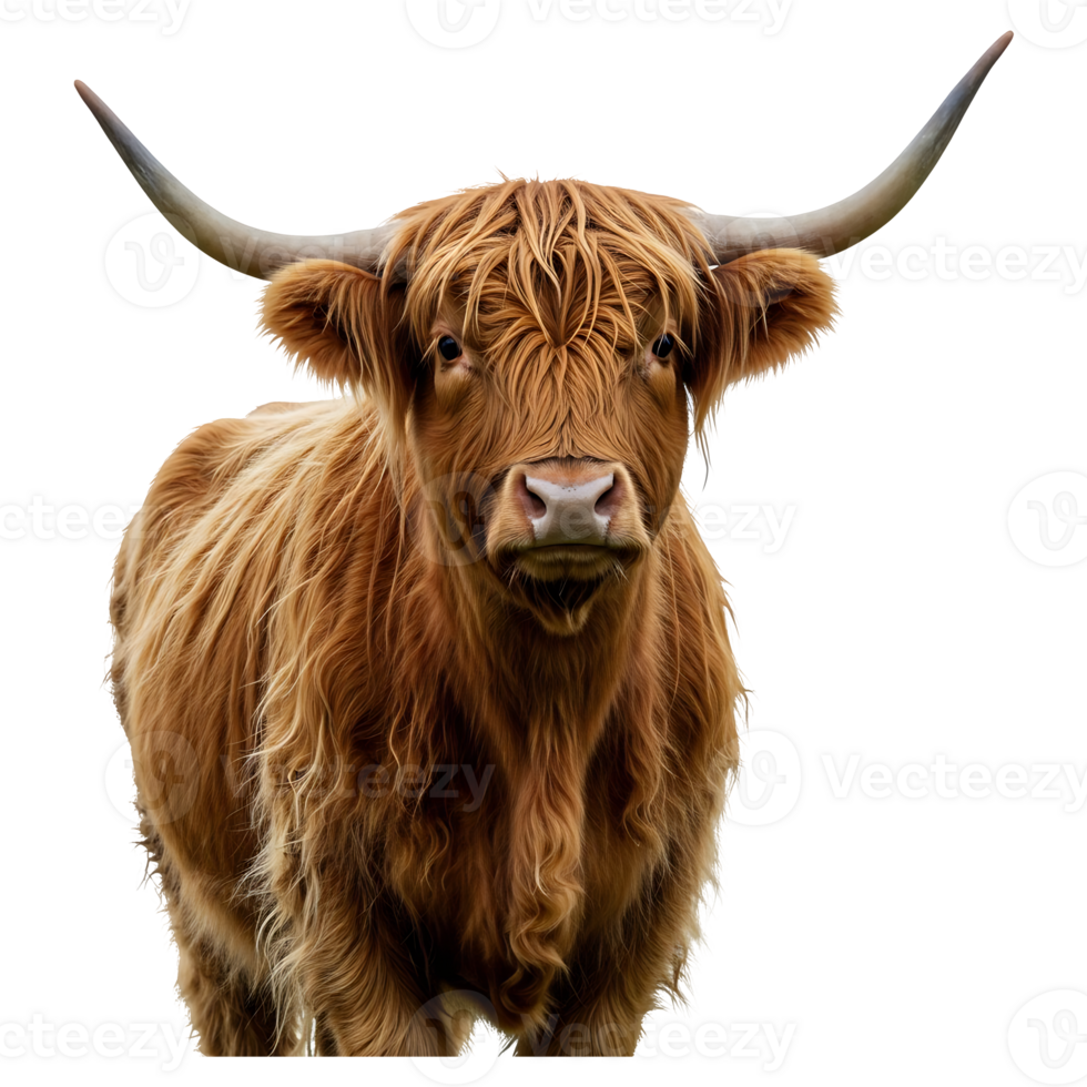Highland Cow's Majestic Winter Coat png