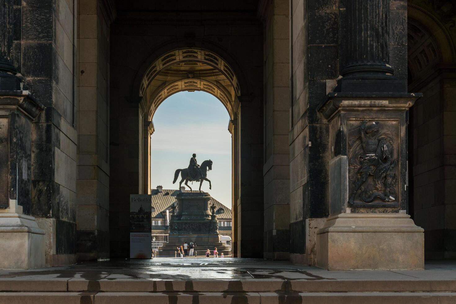 Dresden, Germany-august 16, 2022-view of the vast Zwinger complex, one of the most important baroque monuments in the city photo