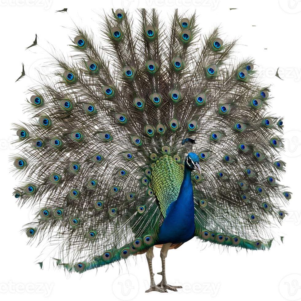 Majestic Peacock Displaying Opulent Plumage png