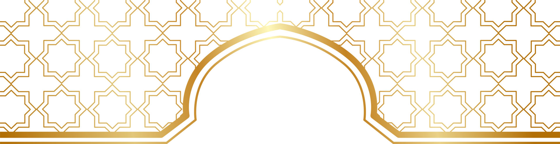 Golden frame Islamic border png