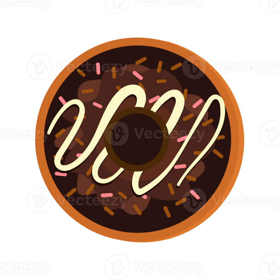 Delicious chocolate donut png