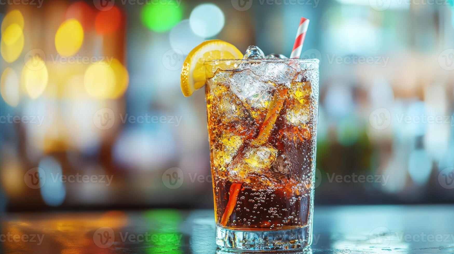 Refreshing Iced Tea with Lemon. A Sparkling Summer Drink photo