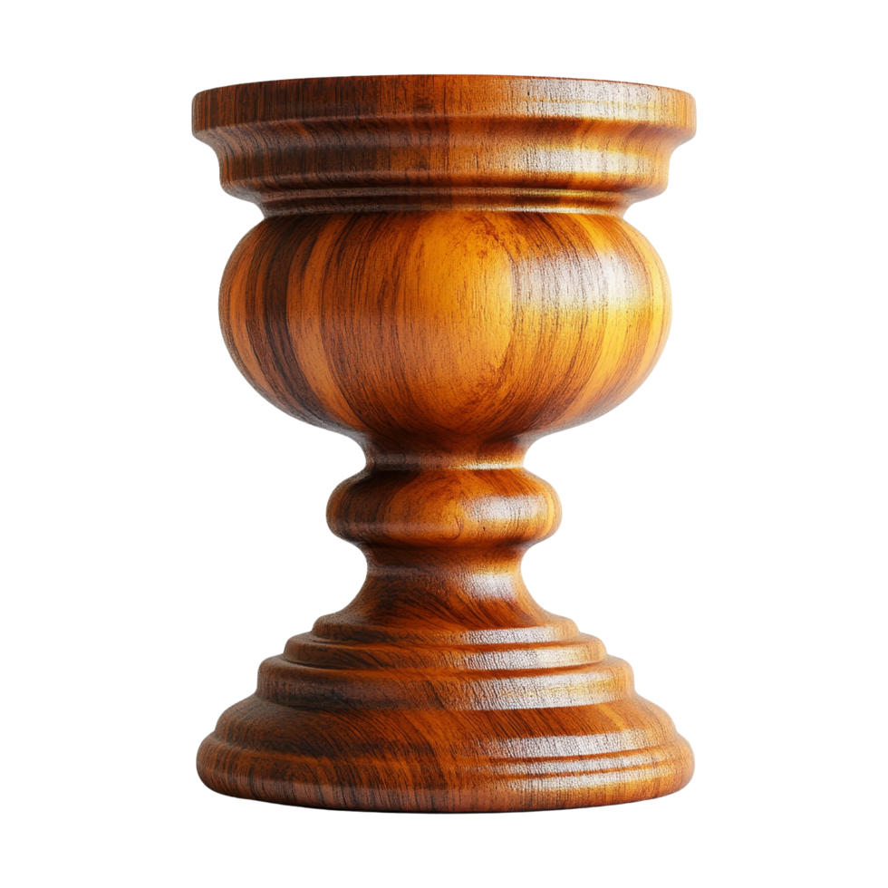 Elegant wooden cup studio product photography bright png