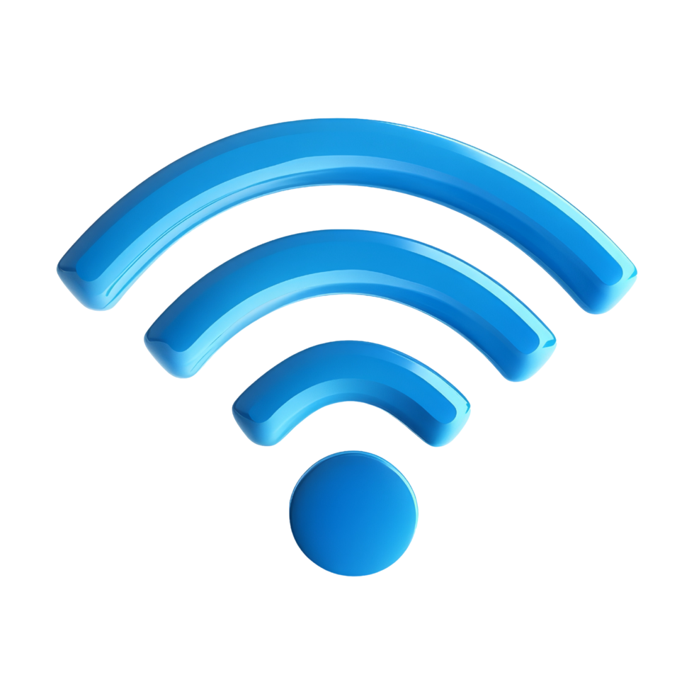 Connecting devices wireless signal icon digital space isolated png