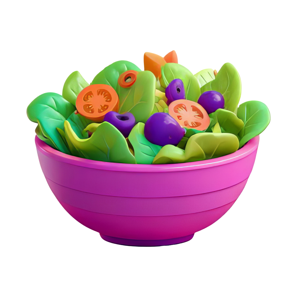 Colorful salad display kitchen food indoor top view png