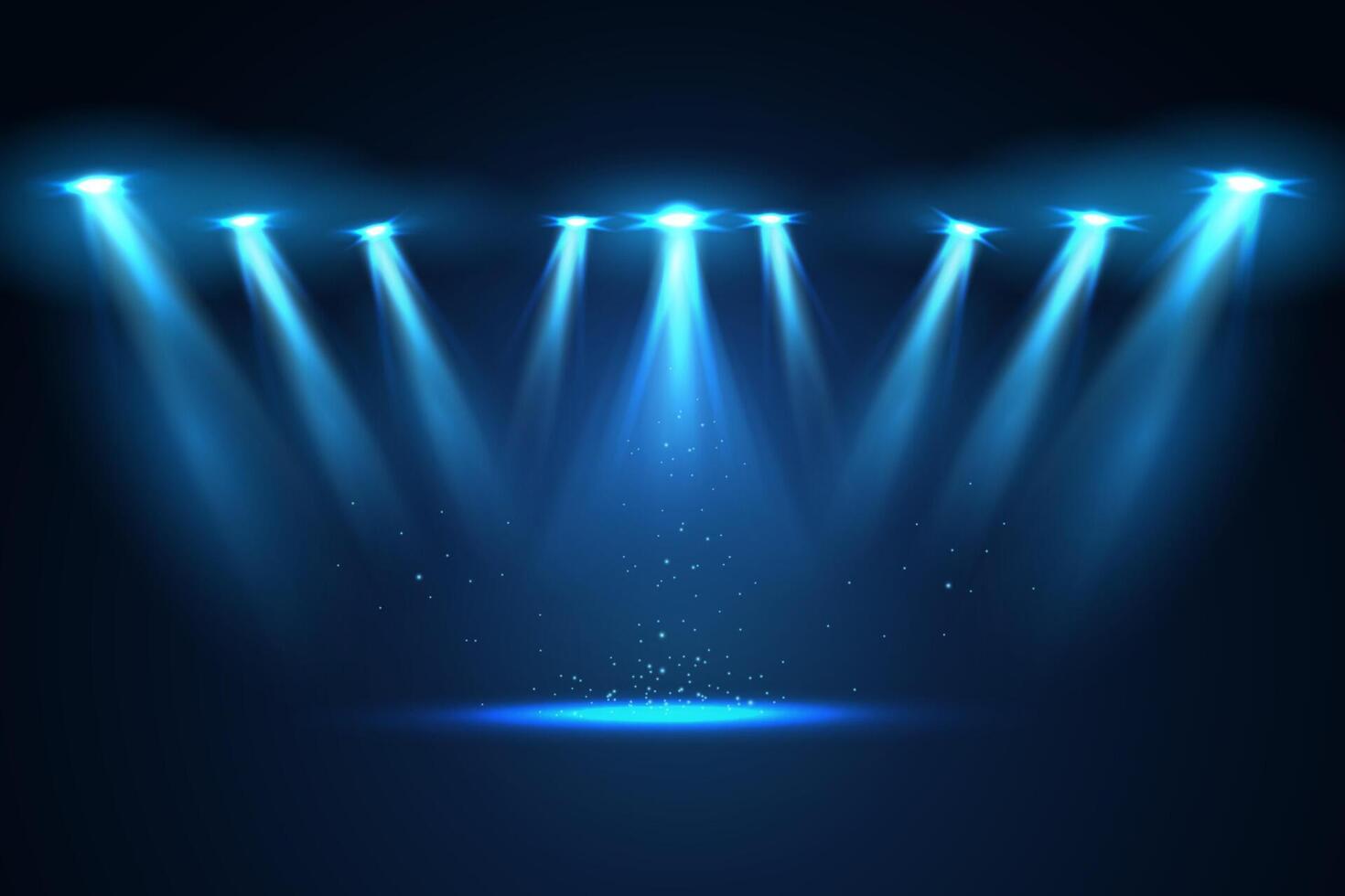 Abstract Blue spotlight with bright light. Illustration vector
