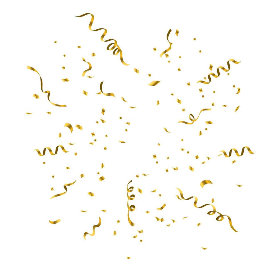 Gold ribbon arranged abstract manner. Illustration vector