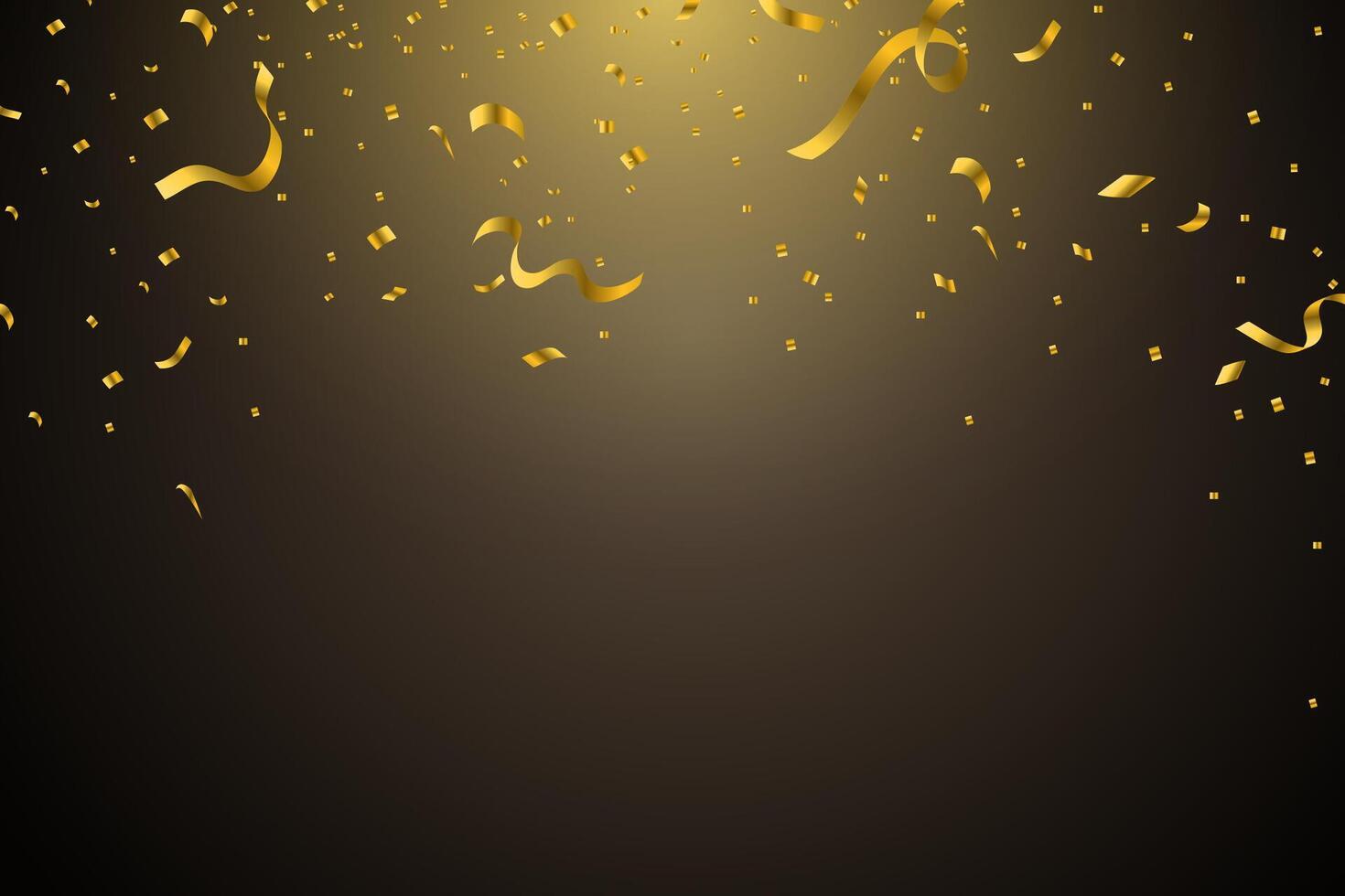 Gold confetti with sparkling background. Illustration vector