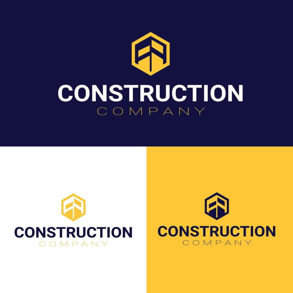 Real estate logo.Building contruction logo design with creative idea. vector