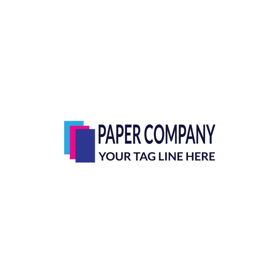 Paper logo design vector