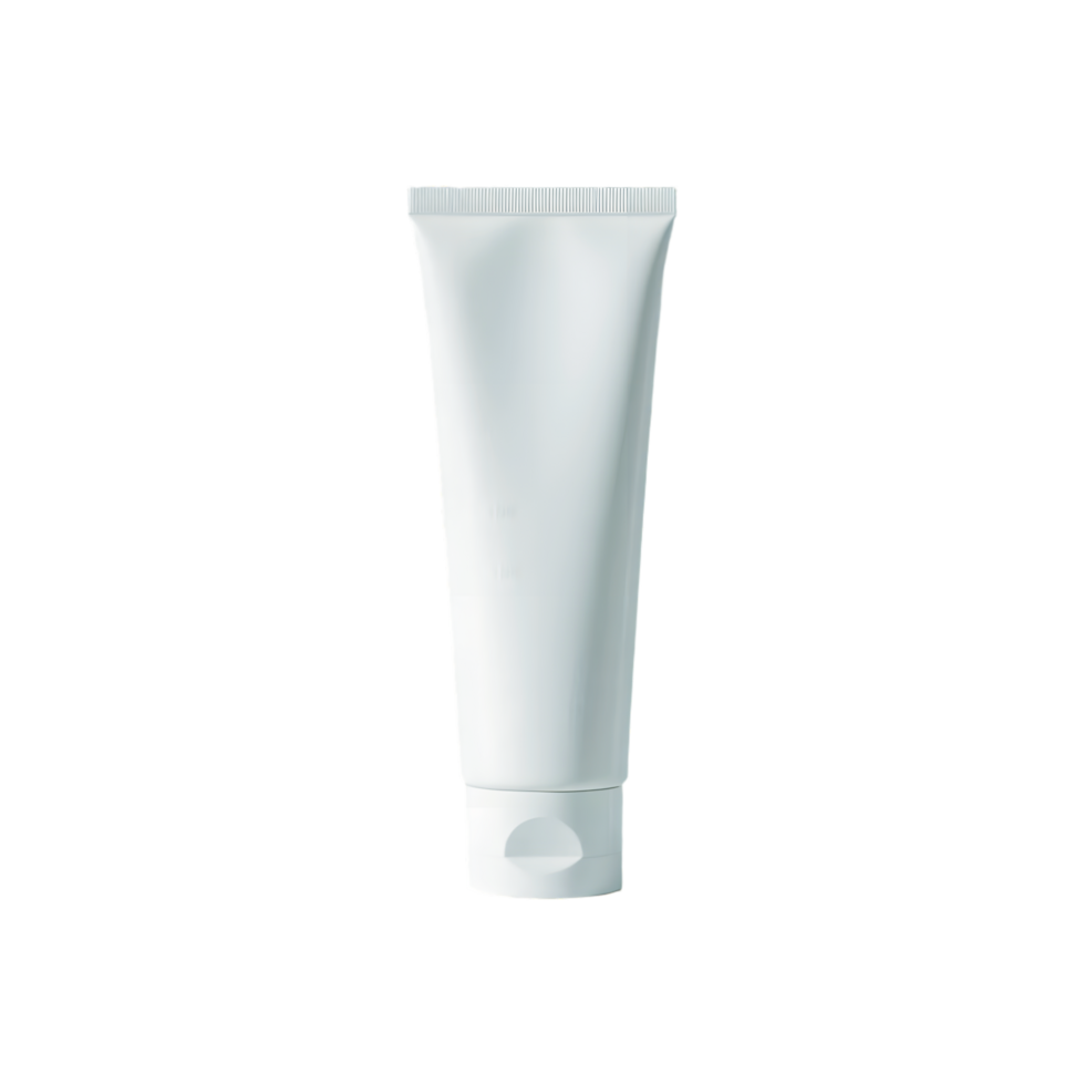 White Cosmetic Tube Minimalist Design Skincare Product Clean Aesthetic Matte Finish Hygienic Squeezable Tube Modern Packaging png