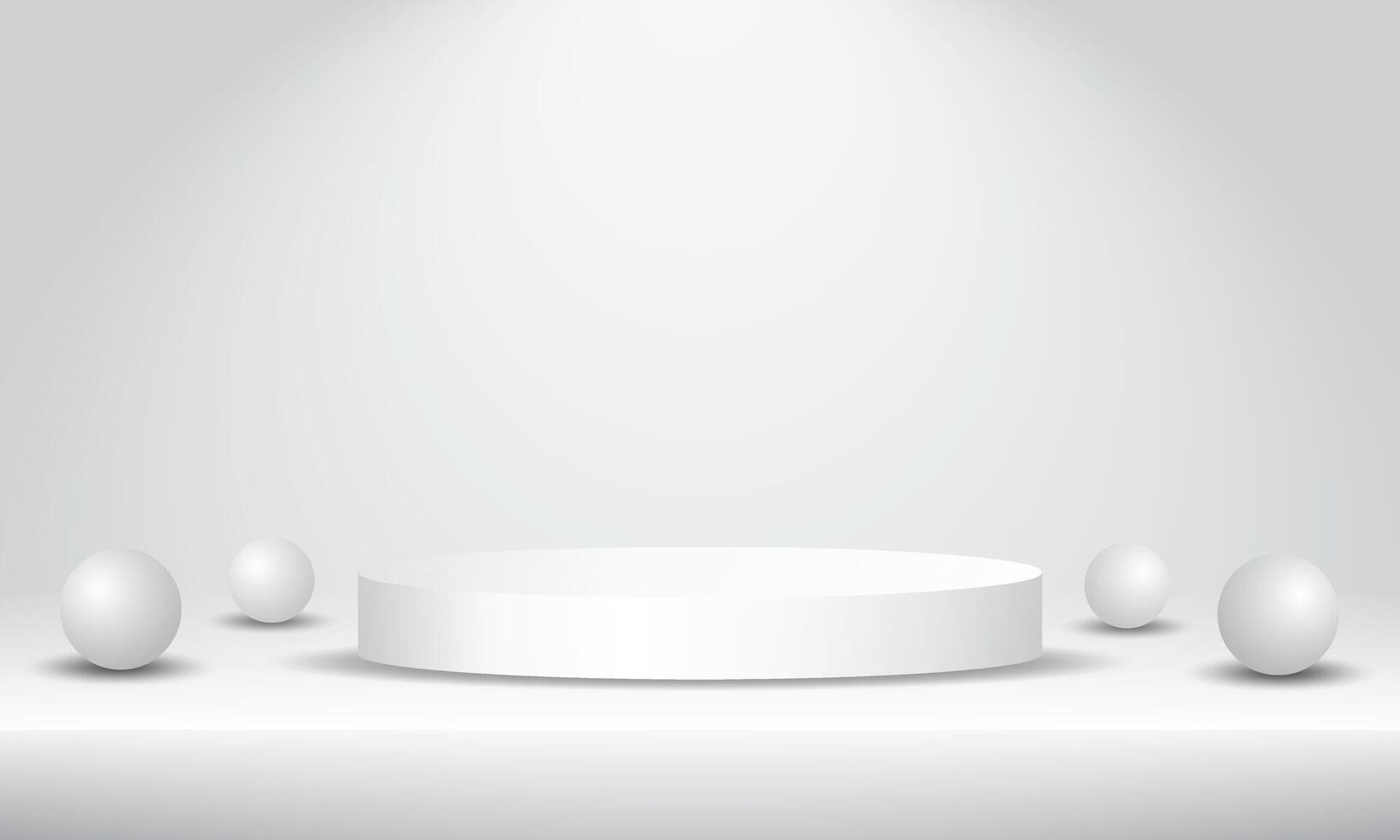 Stylish 3d empty podium platform for object exhibition. vector