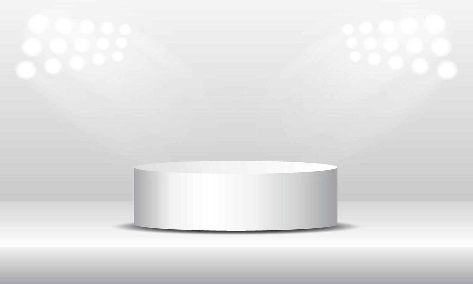 Podium for product presentation. Podium with 3D background with geometric platform. Product presentation mockup. vector